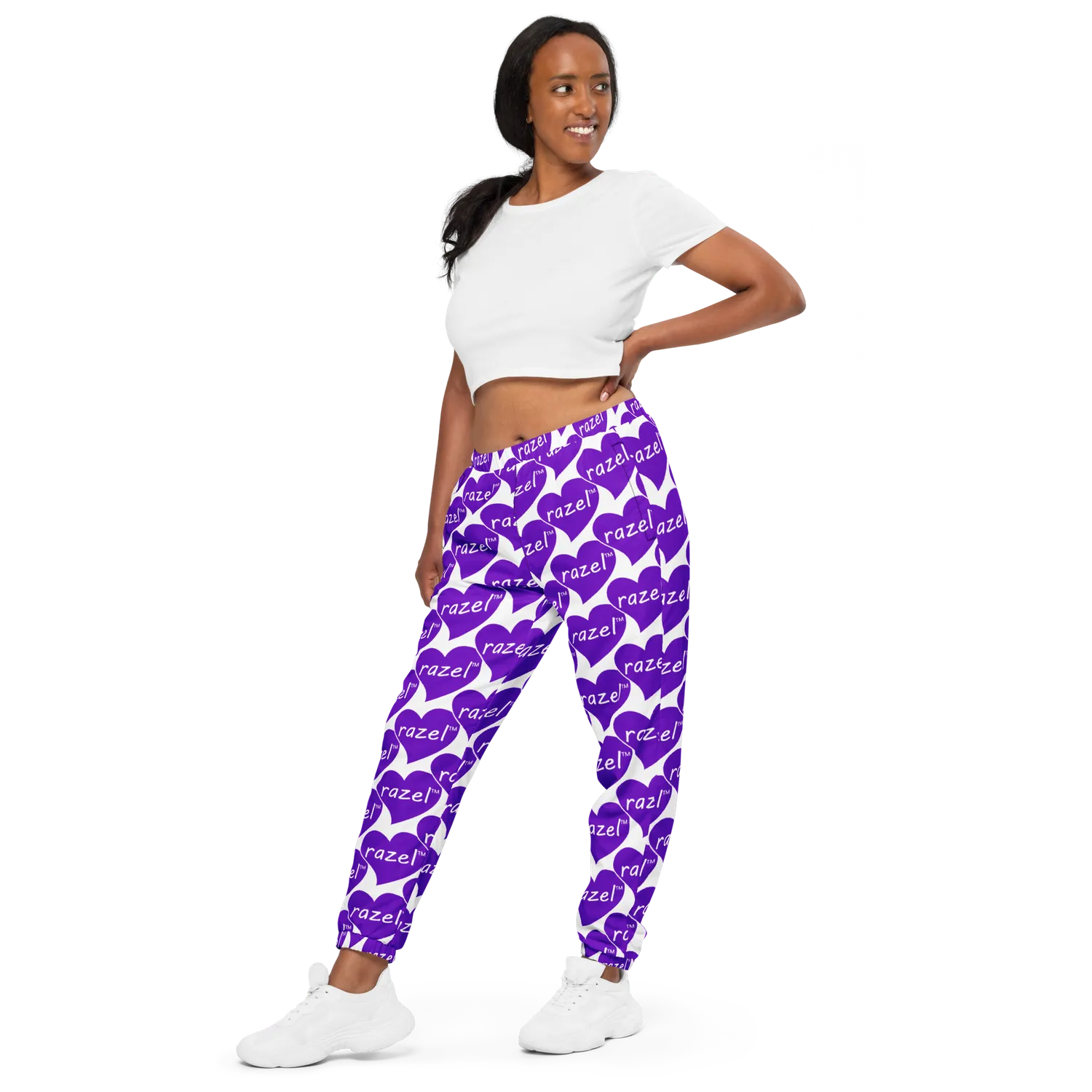 Razel Purple Hearted trainingsbroek zwart polyester