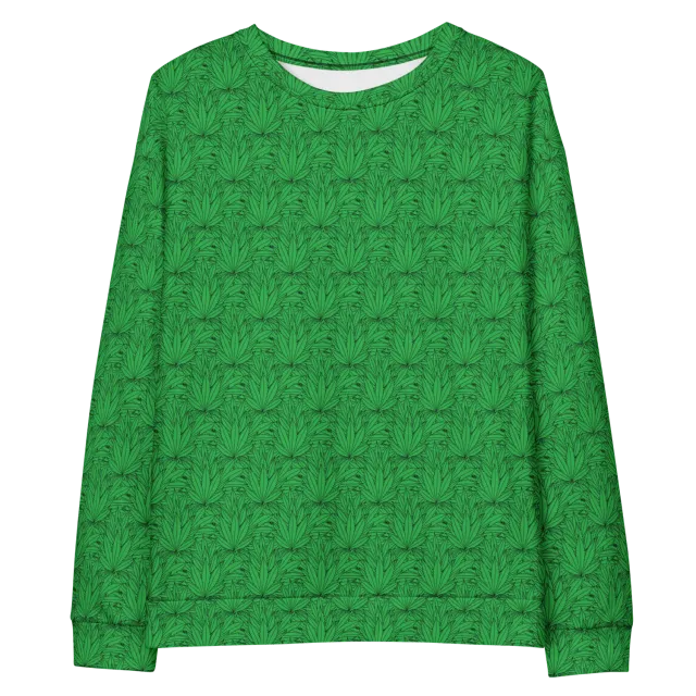 Razel Marijuana Tree Star Motif Sweater unisex