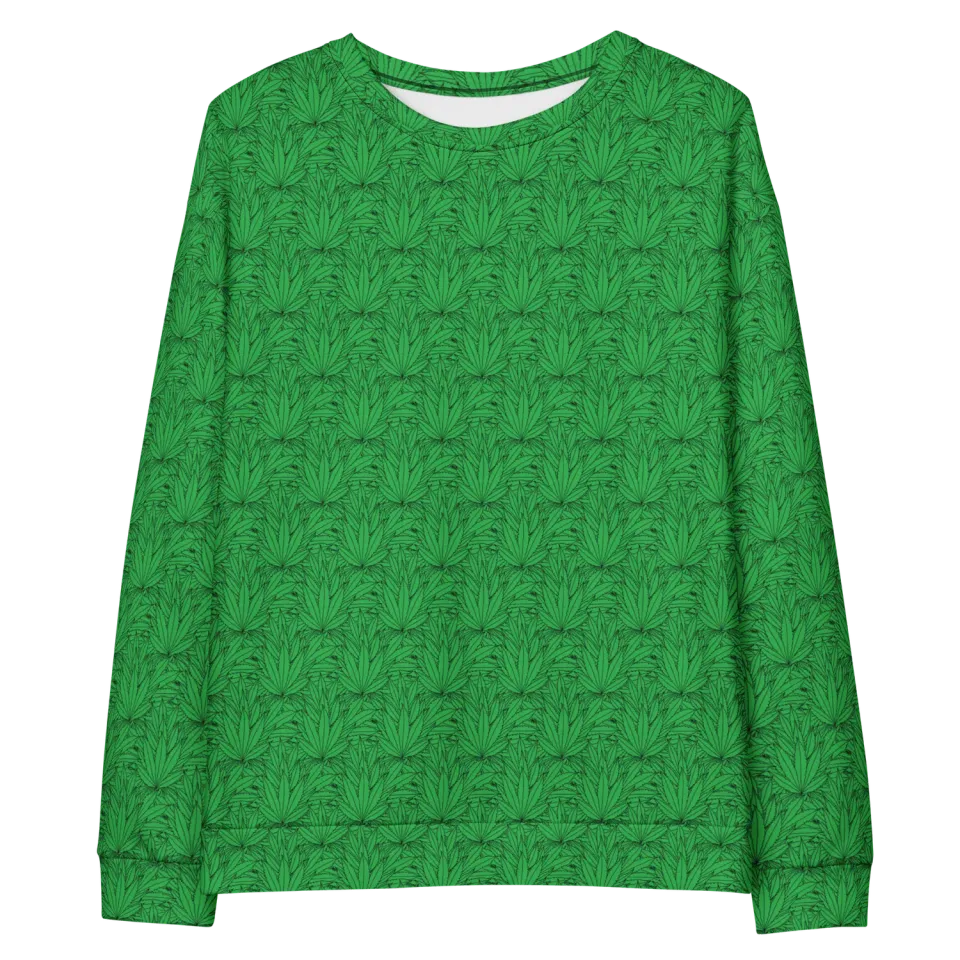 Razel Marijuana Tree Star Motif Sweater unisex