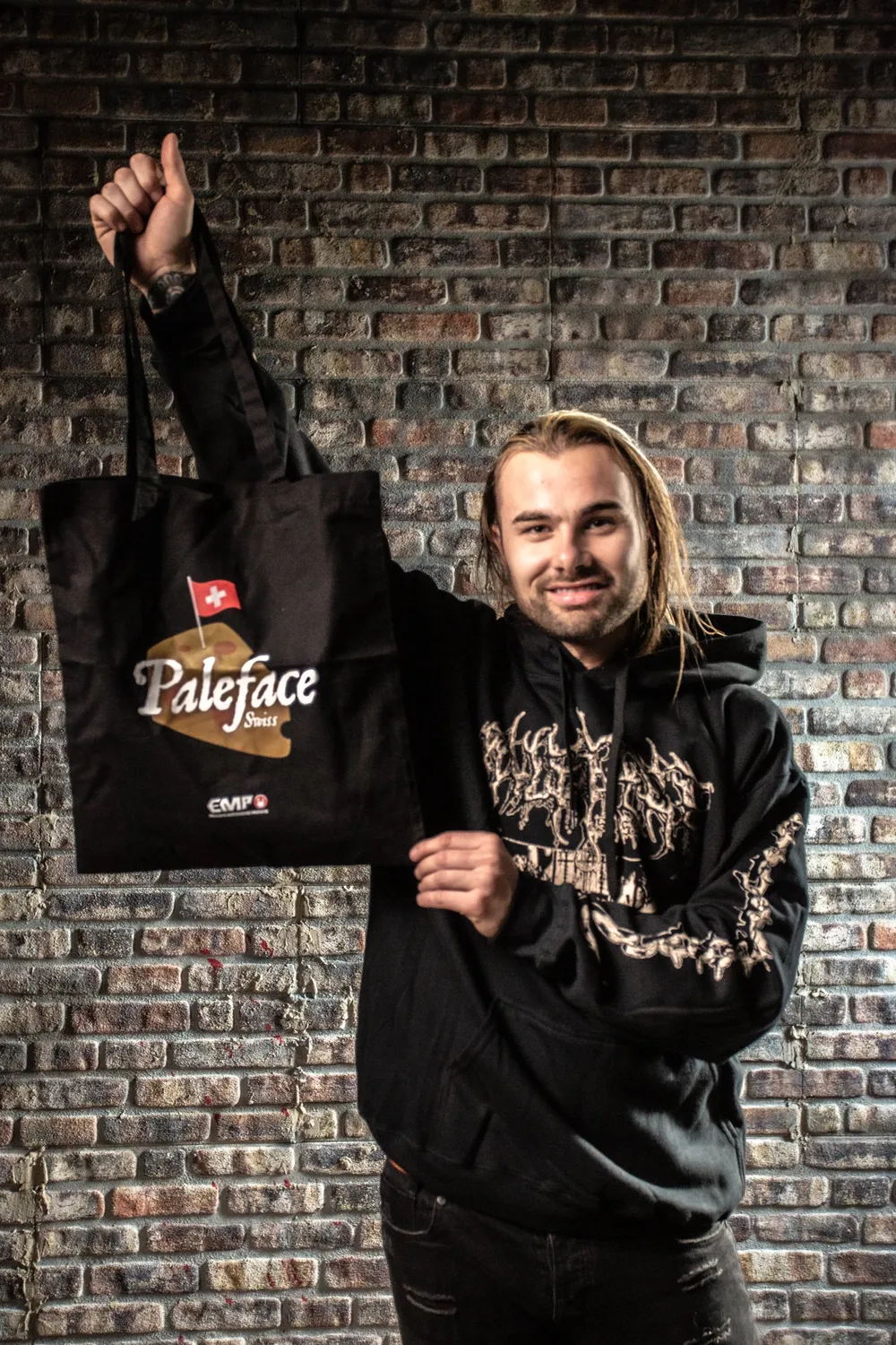 Paleface Swiss The Wilted hoodie met print zwart
