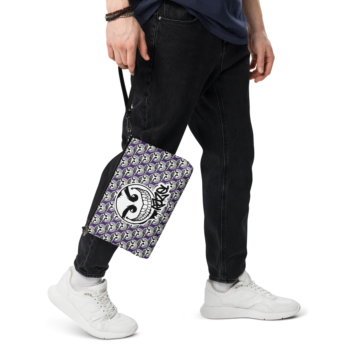 Razel Gang Drip Face Satchel zwart imitatieleer
