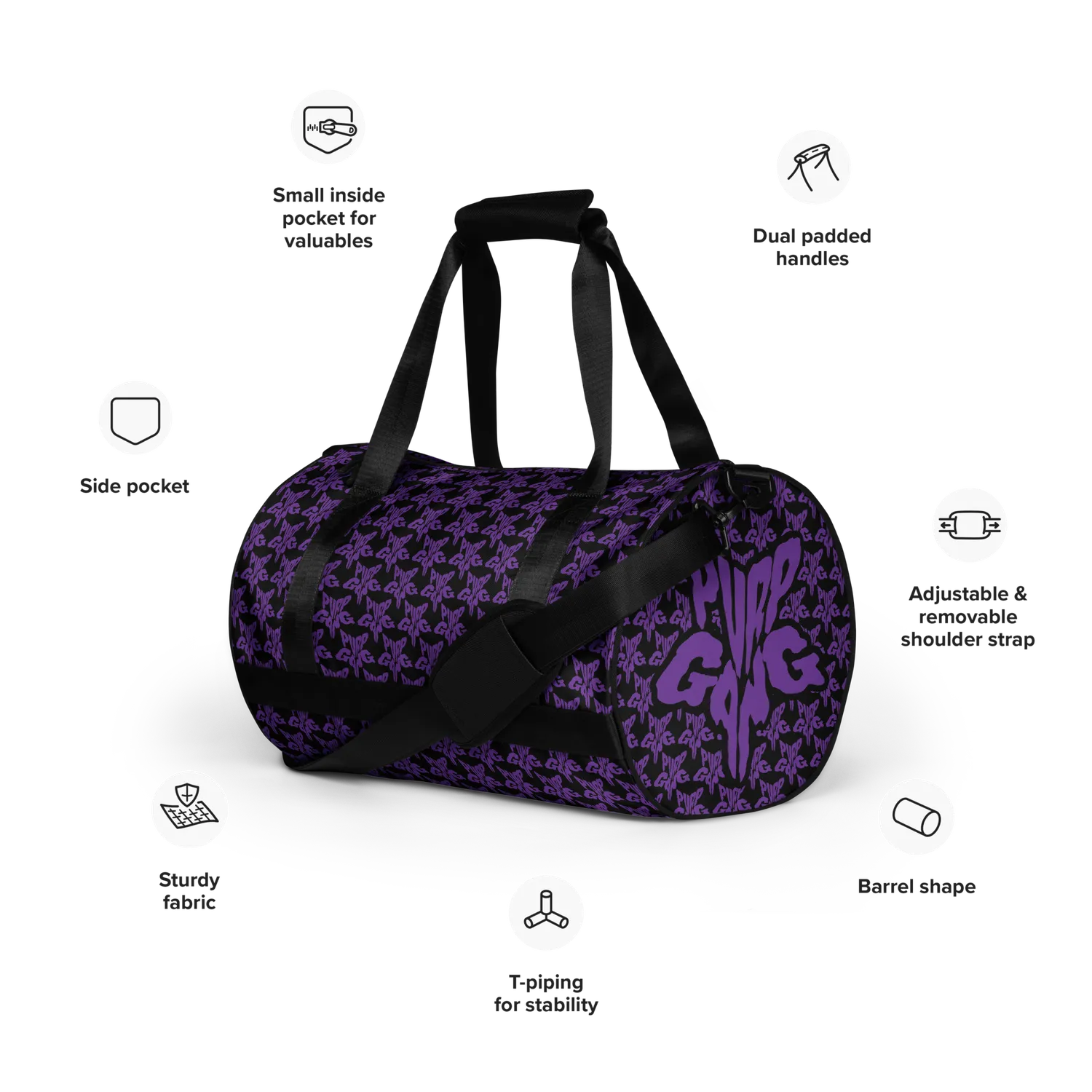 Razel Purp Gang Rock Star Motif sporttas waterafstotend