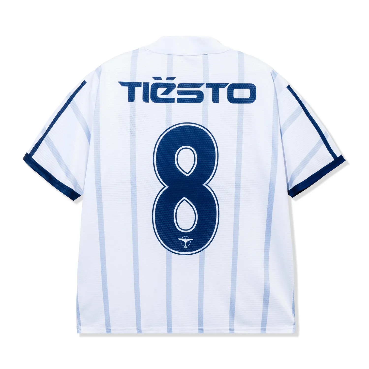 Tiësto Dreamstate Soccer Jersey voetbalshirt wit/blauw satijn
