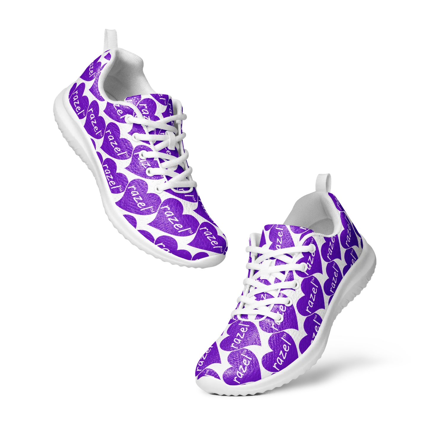 Razel Purple Hearted Motif sneakers paars ultralicht