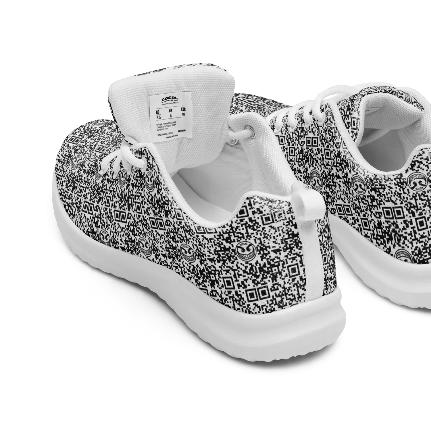 Razel Face QR Code Motif Sneakers flyknit licht