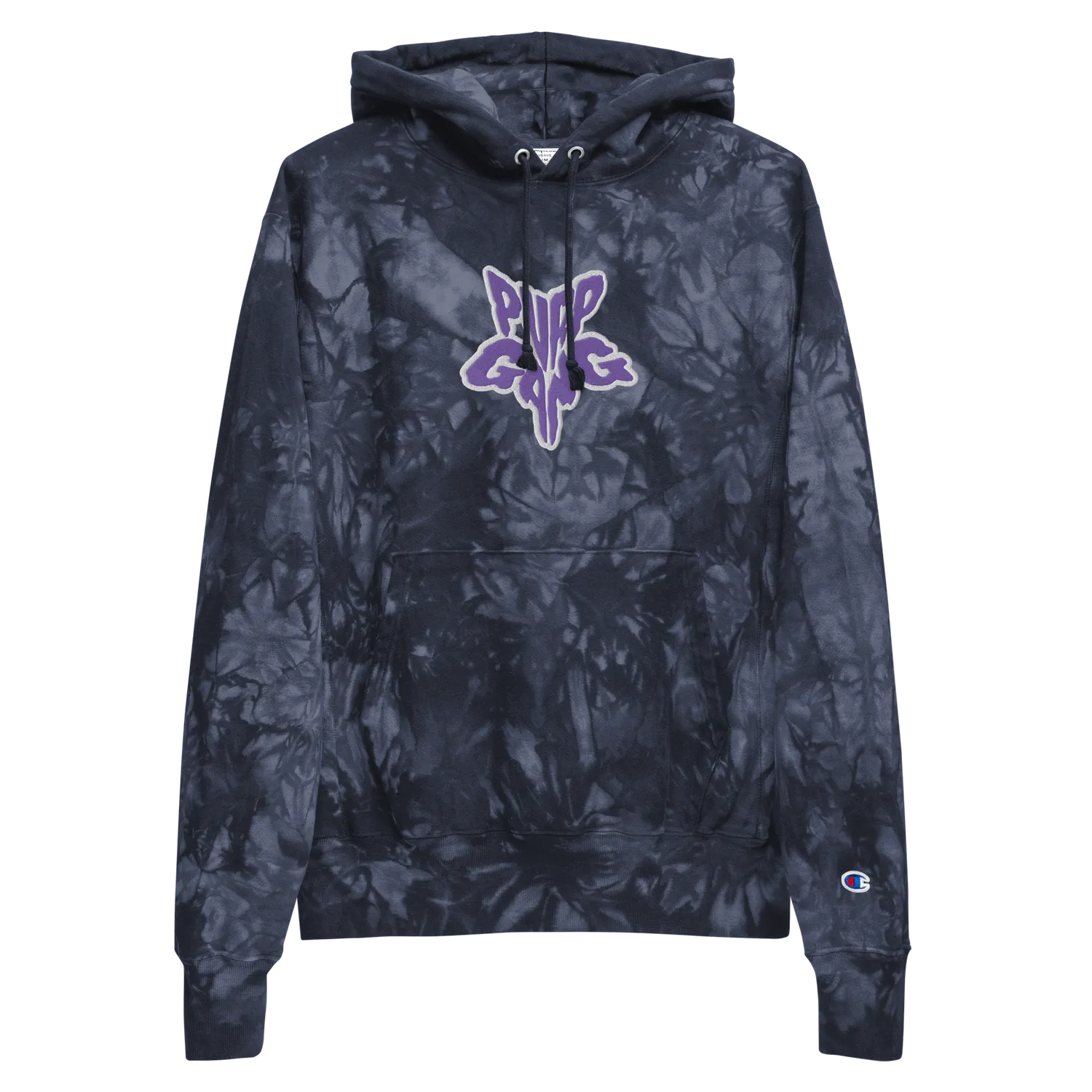 Razel Purp Gang Rock Star Champion Hoodie zwart tie-dye