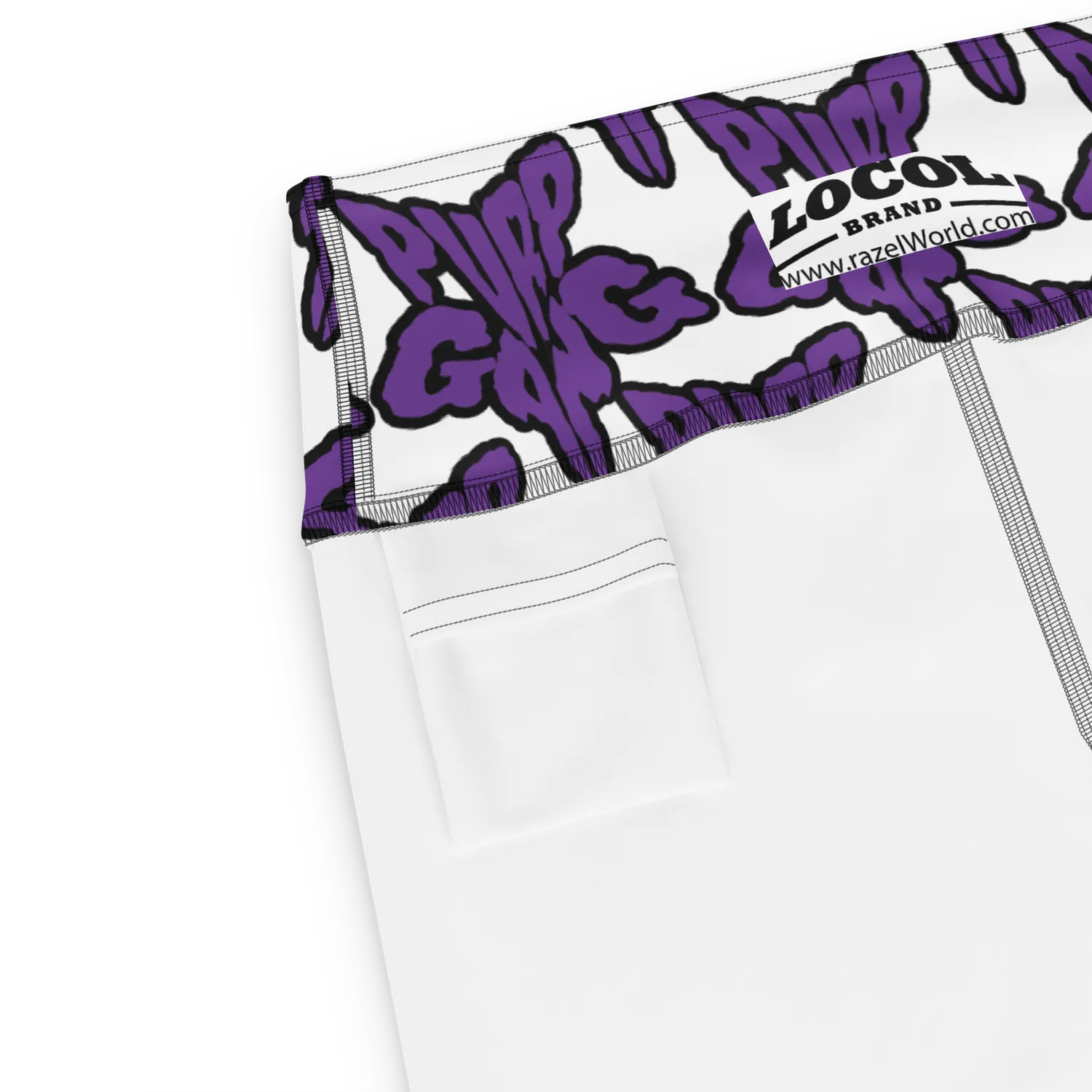 Razel Purp Gang Rock Star Motif Yoga Capri high waist