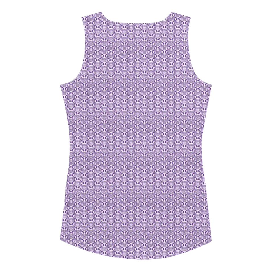 Razel Face Motif Tank Top Dames Stretch XS-XL