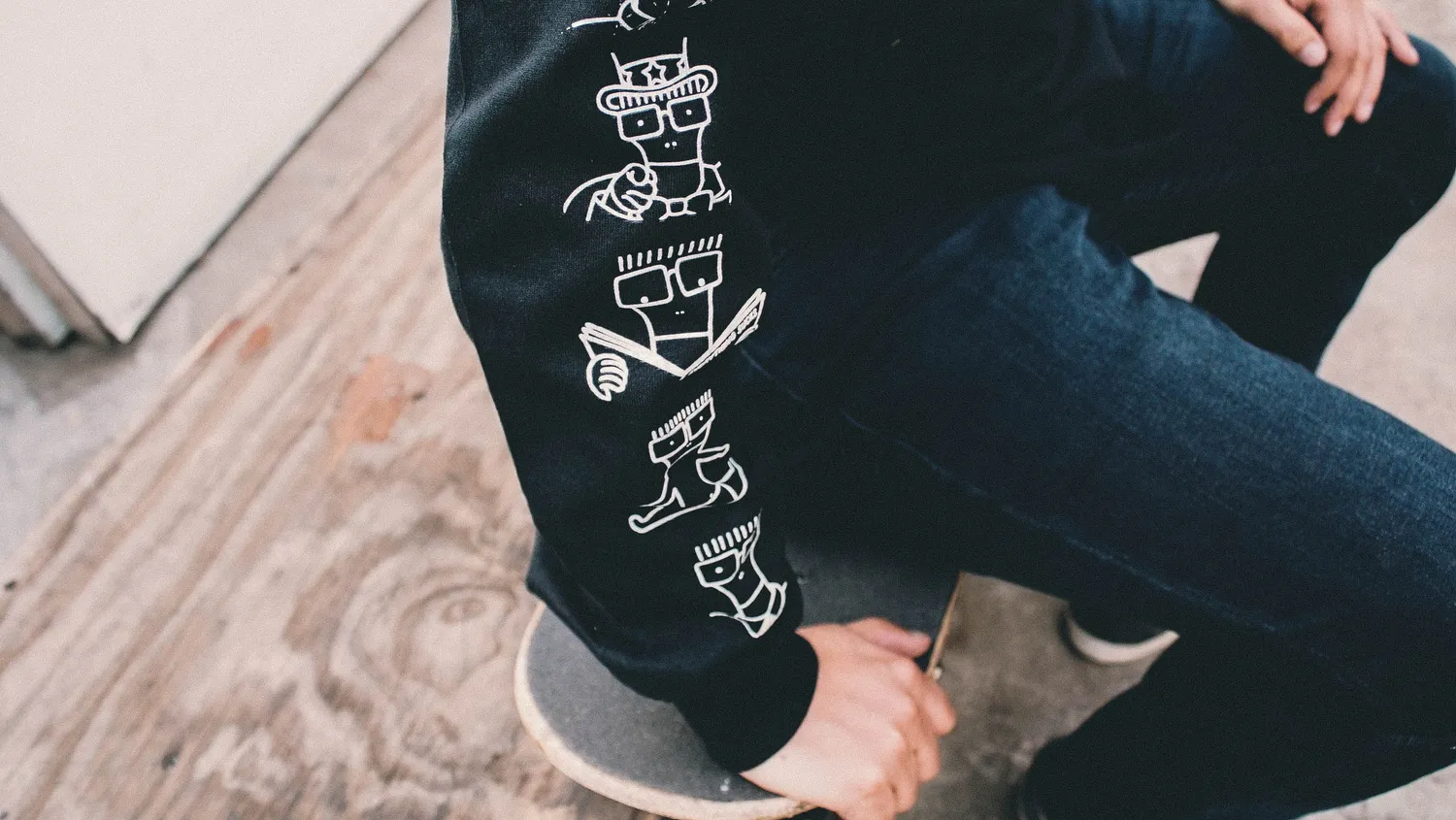 Descendents Milo Illustration longsleeve zwart katoen