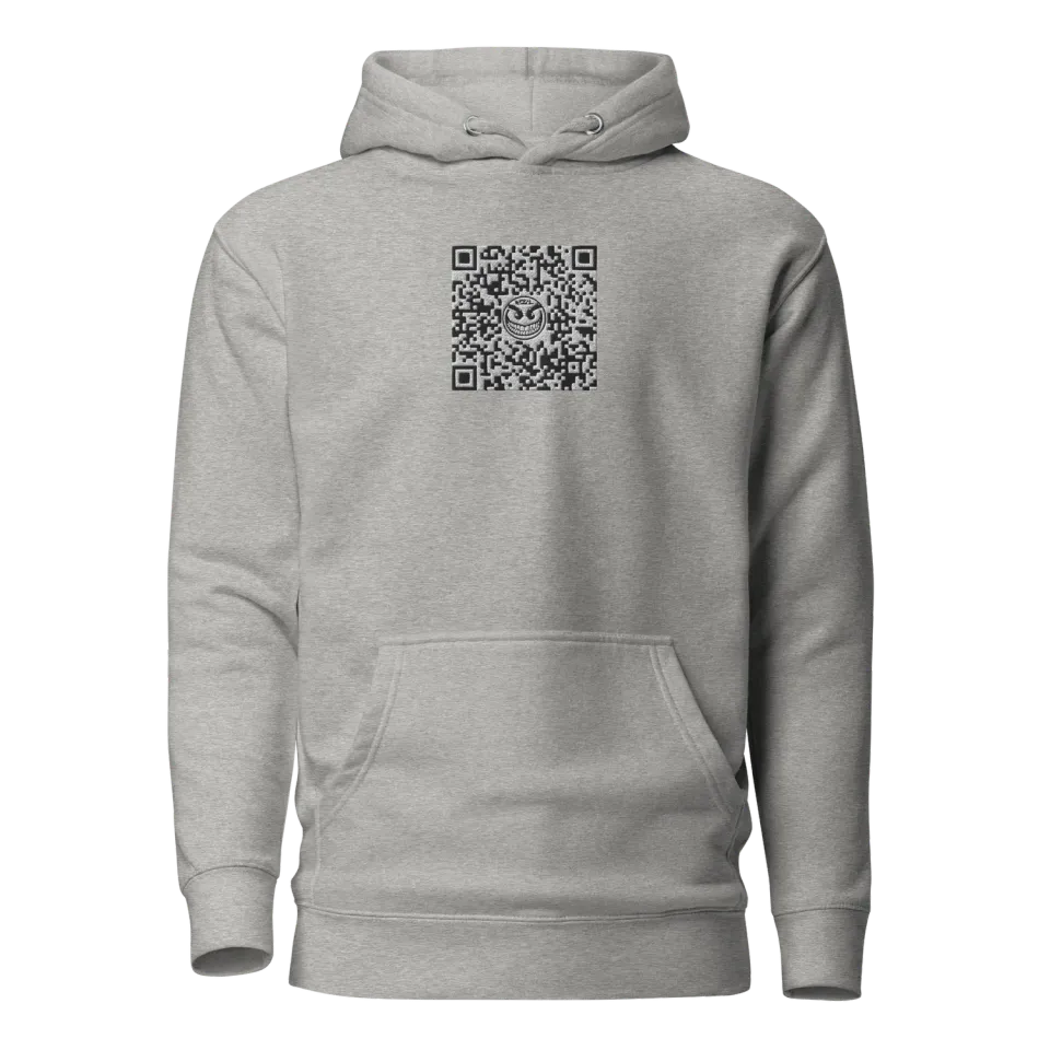 Razel Face QR Code hoodie zwart geborduurd maat M