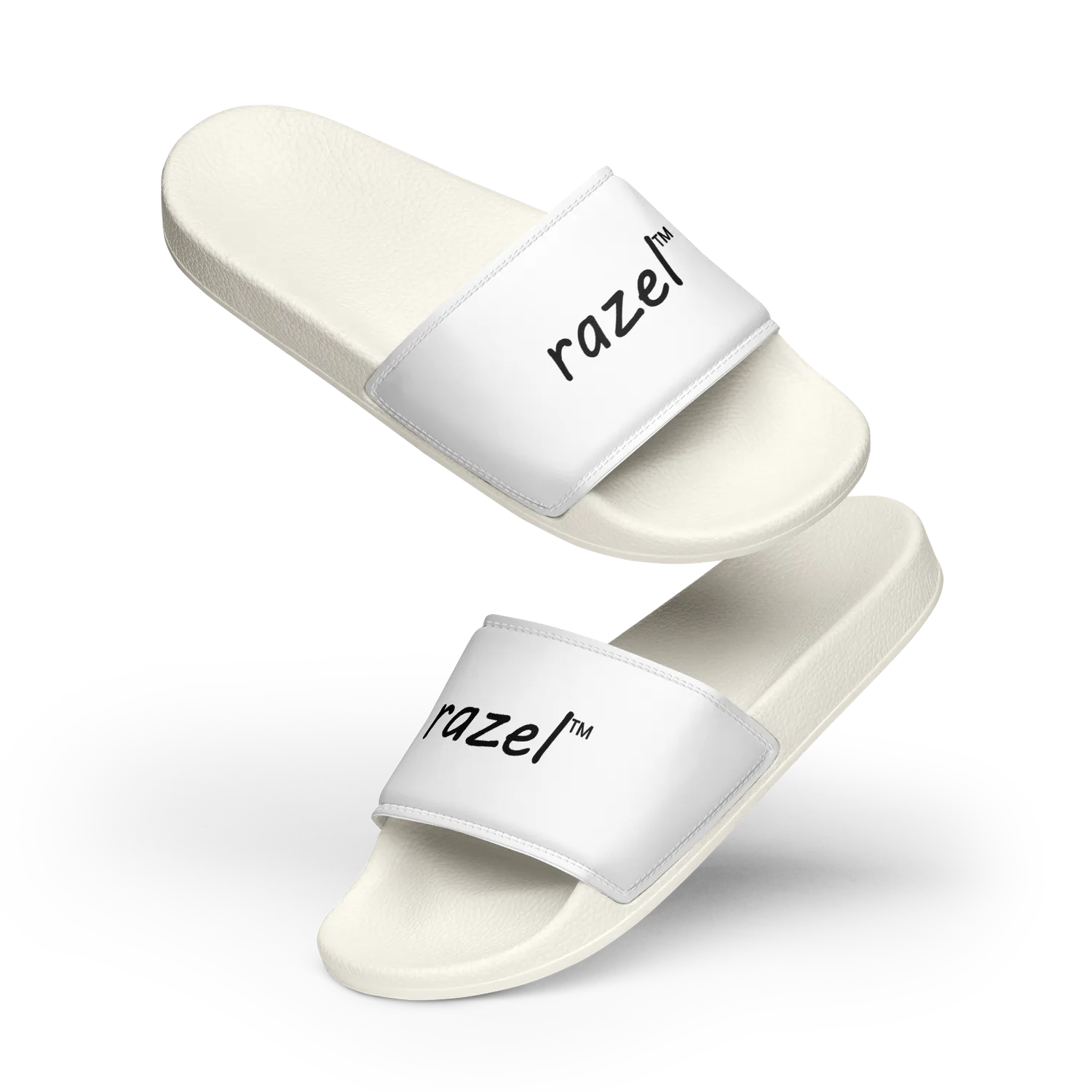 Razel slides zwart badslippers gevoerd voetbed