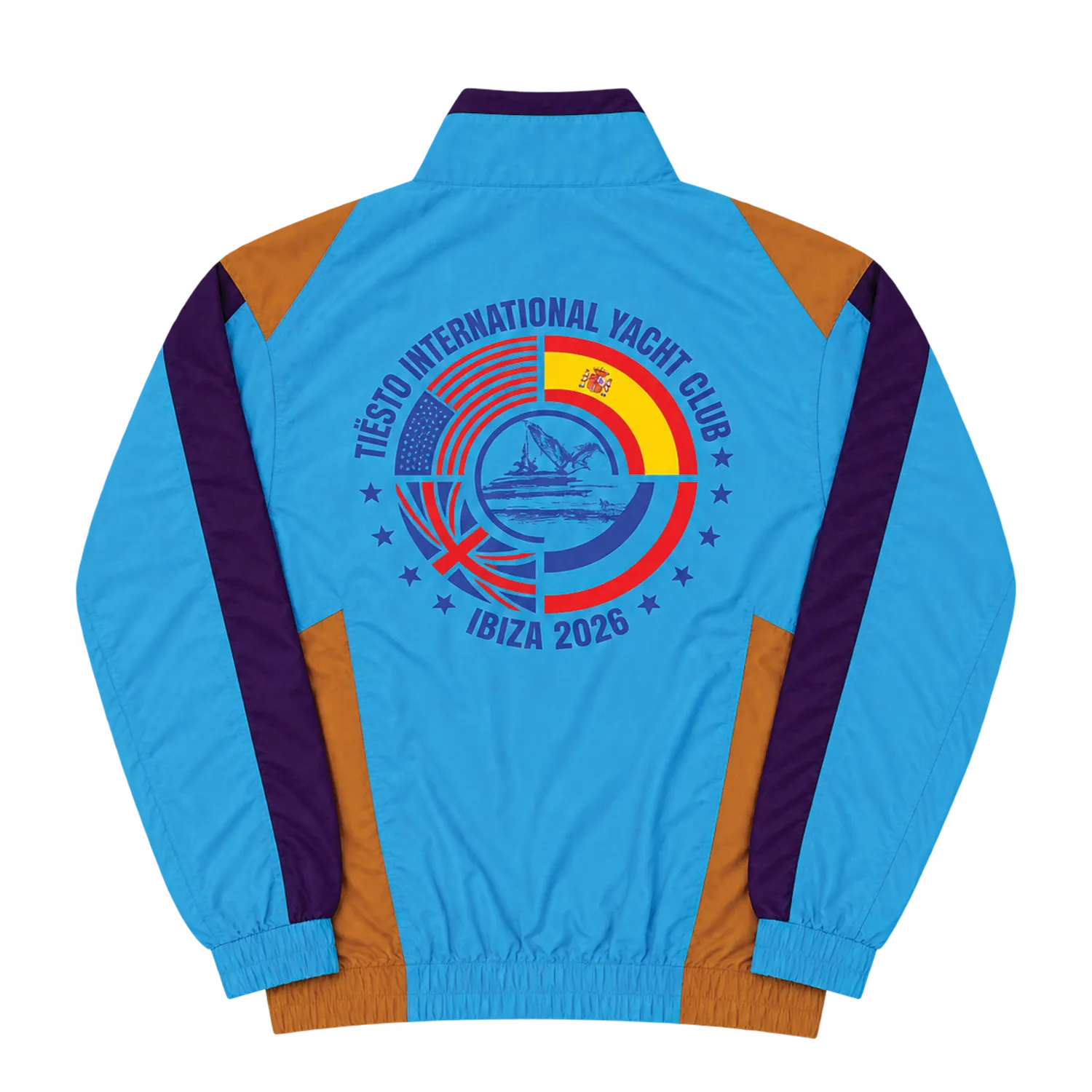 Tiësto Yacht Club Windbreaker Windjack Turquoise Licht