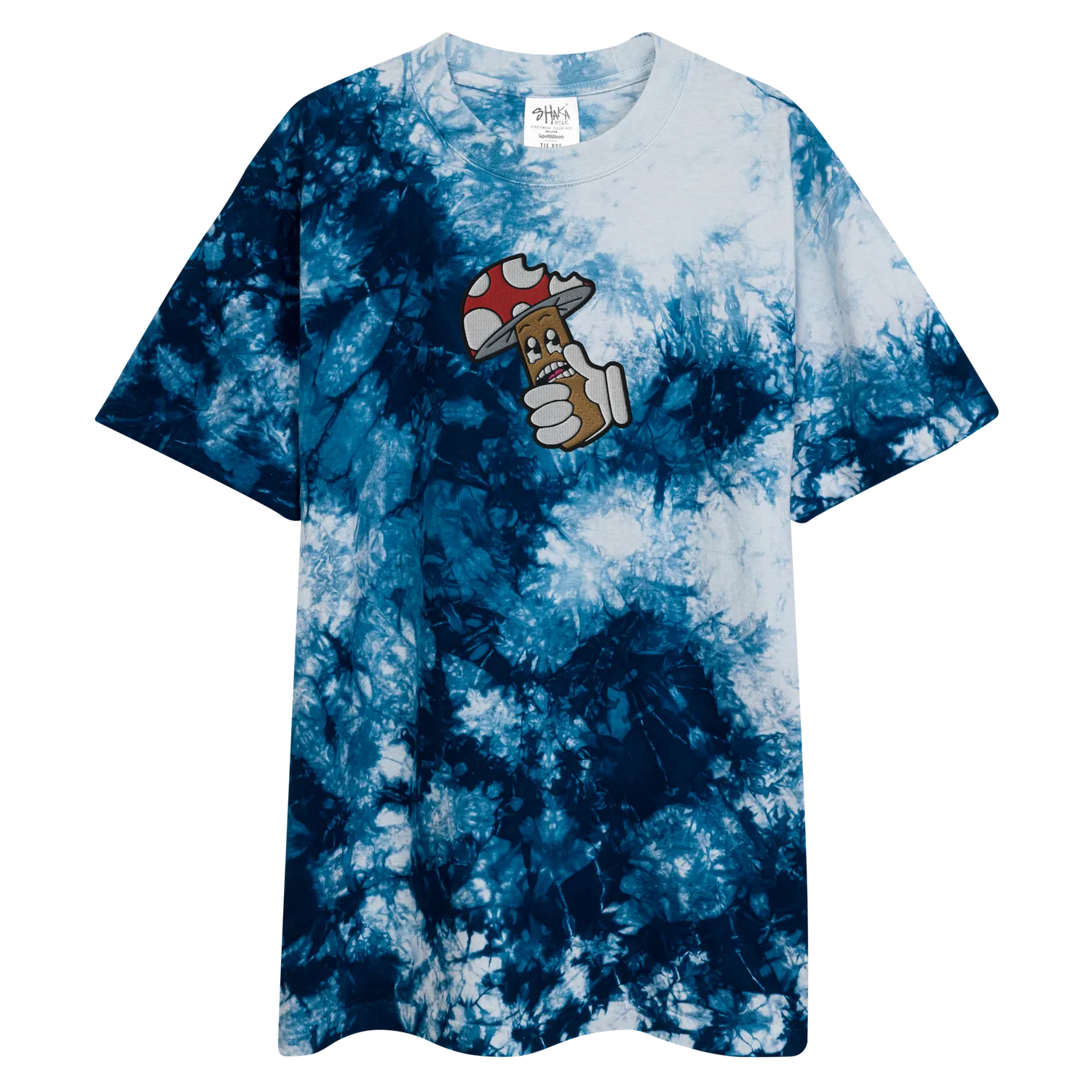 Razel Boom Bite Oversized Tie-Dye T-shirt Milky Way katoen