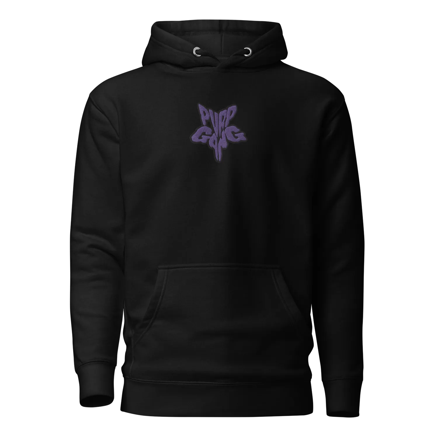 Razel Purp Gang Rock Star hoodie zwart geborduurd