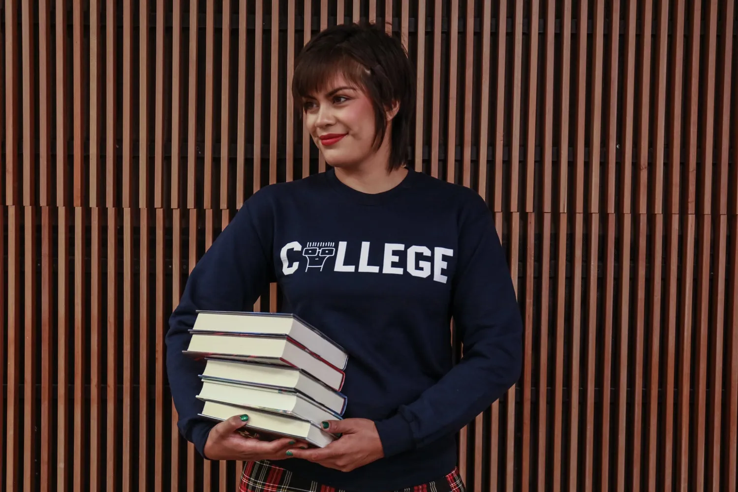 Descendents College sweater navy katoenmix S-3X