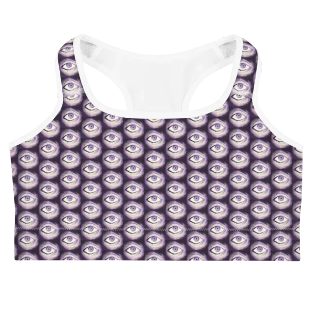 Razel Thousand Eyes Motif sportbh zwart stretch