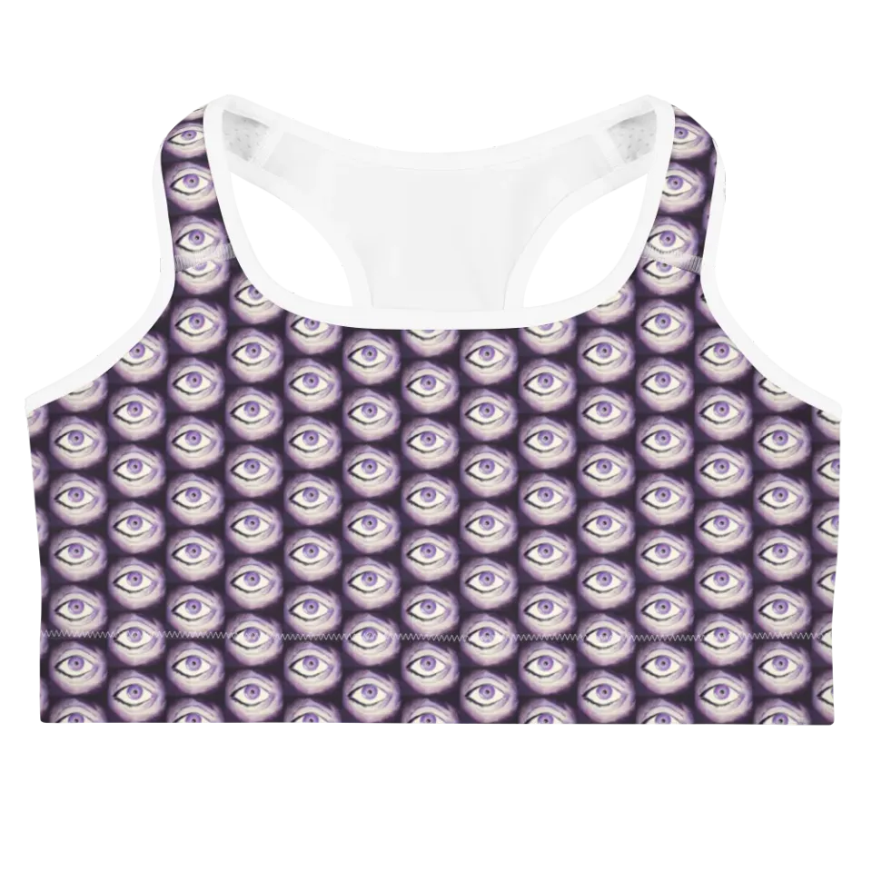 Razel Thousand Eyes Motif sportbh zwart stretch