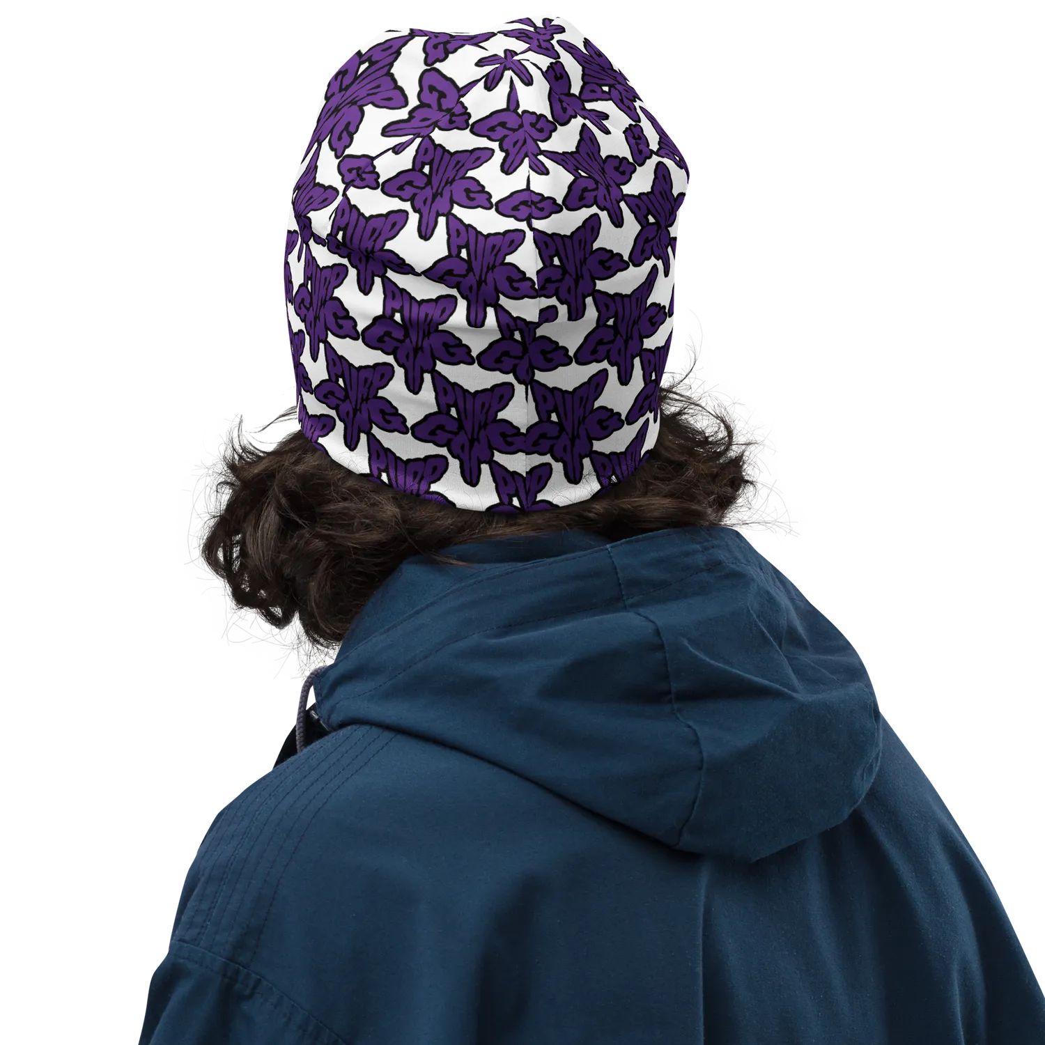 Razel Purp Gang Rock Star Motif beanie dubbellaags