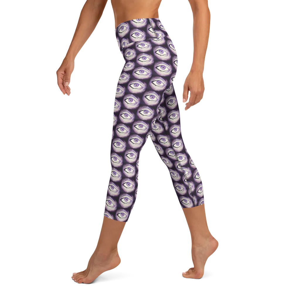 Razel Thousand Eyes yoga capri zwart stretch