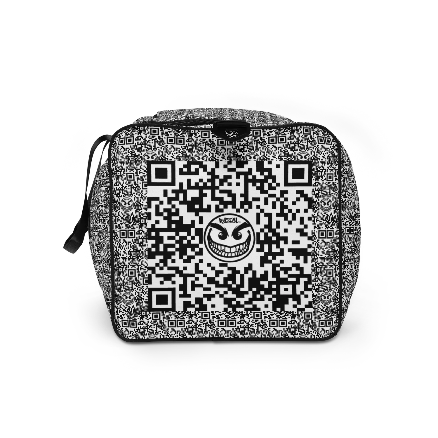 Razel Face QR Code Motif sporttas zwart polyester