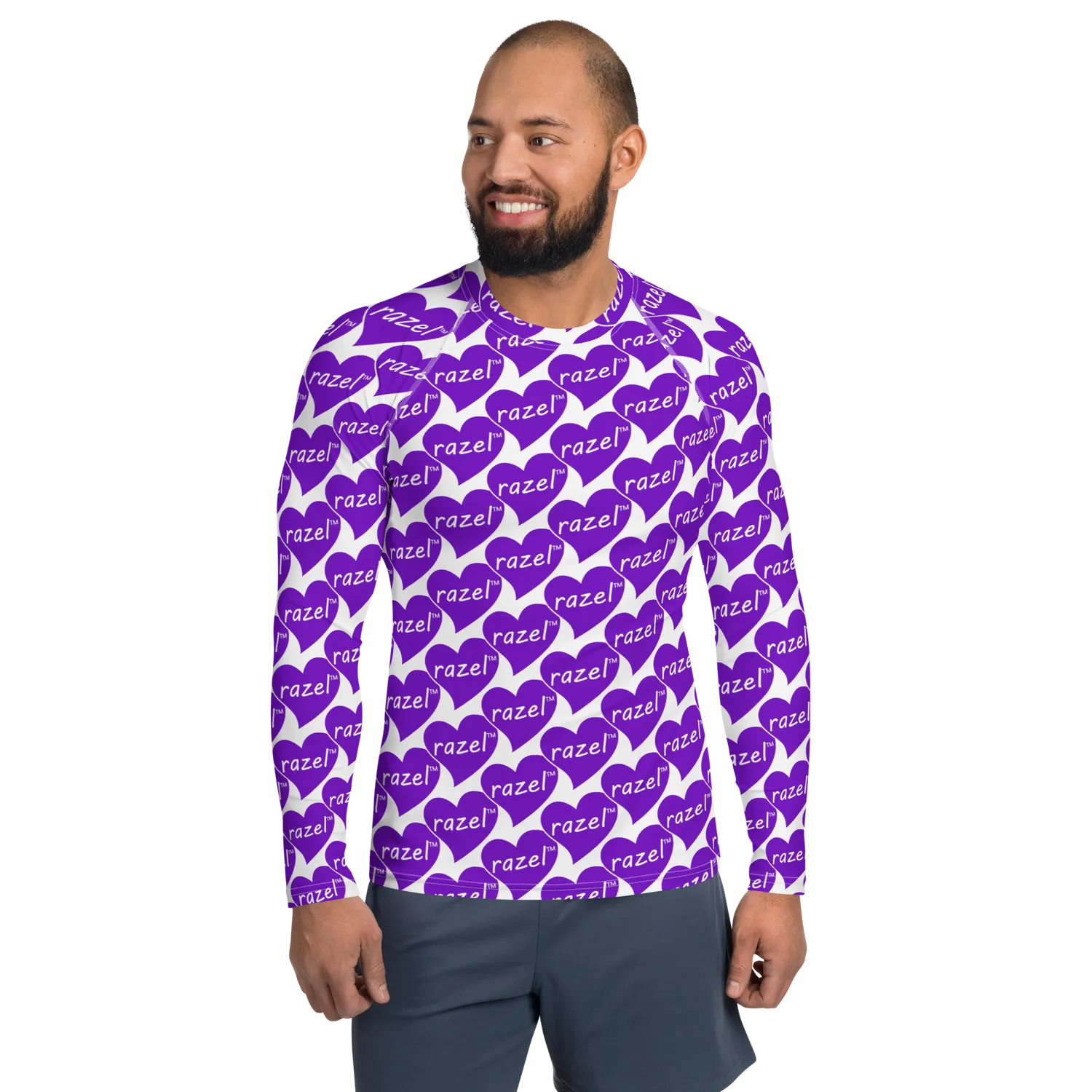Razel Purple Hearted rashie lange mouw UPF50+