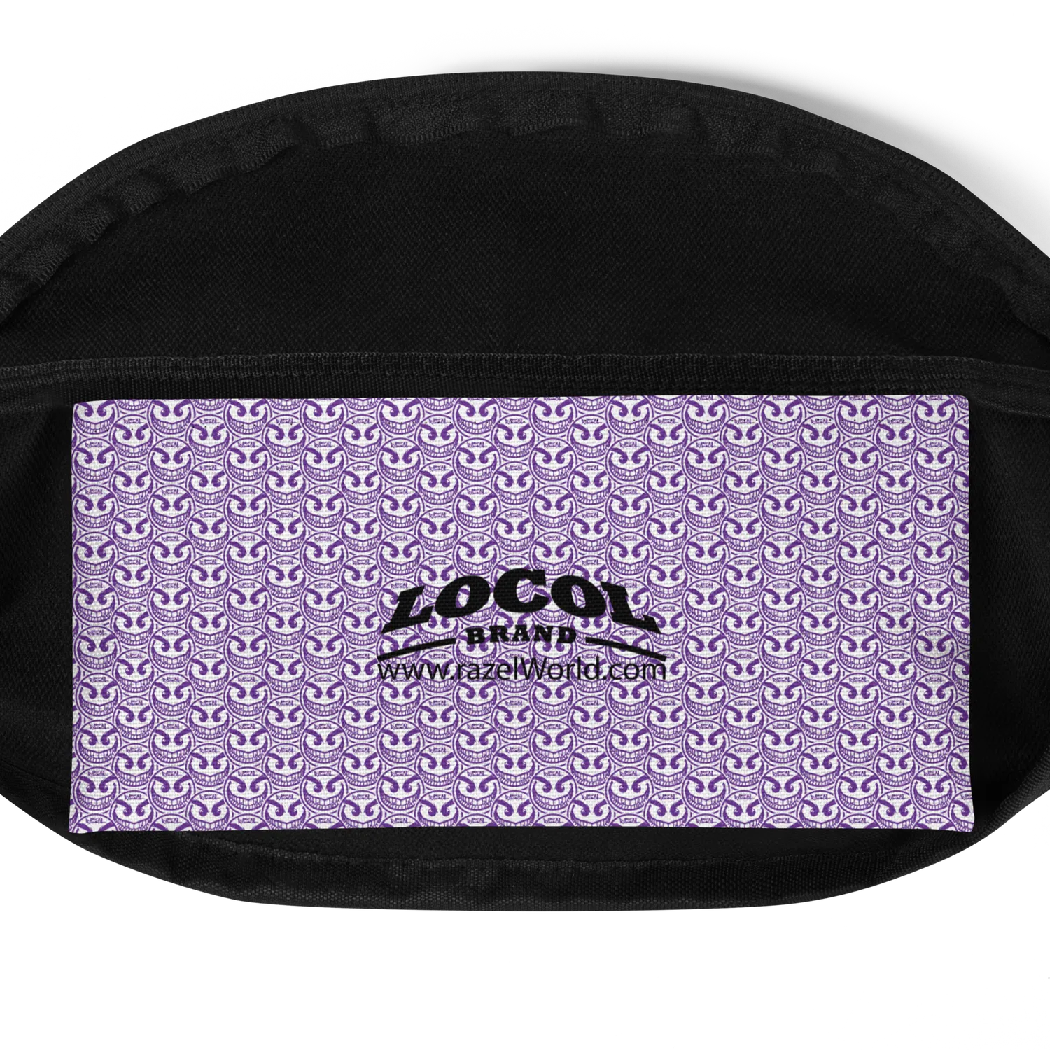 Razel Face Motif heuptas fanny pack zwart S/M