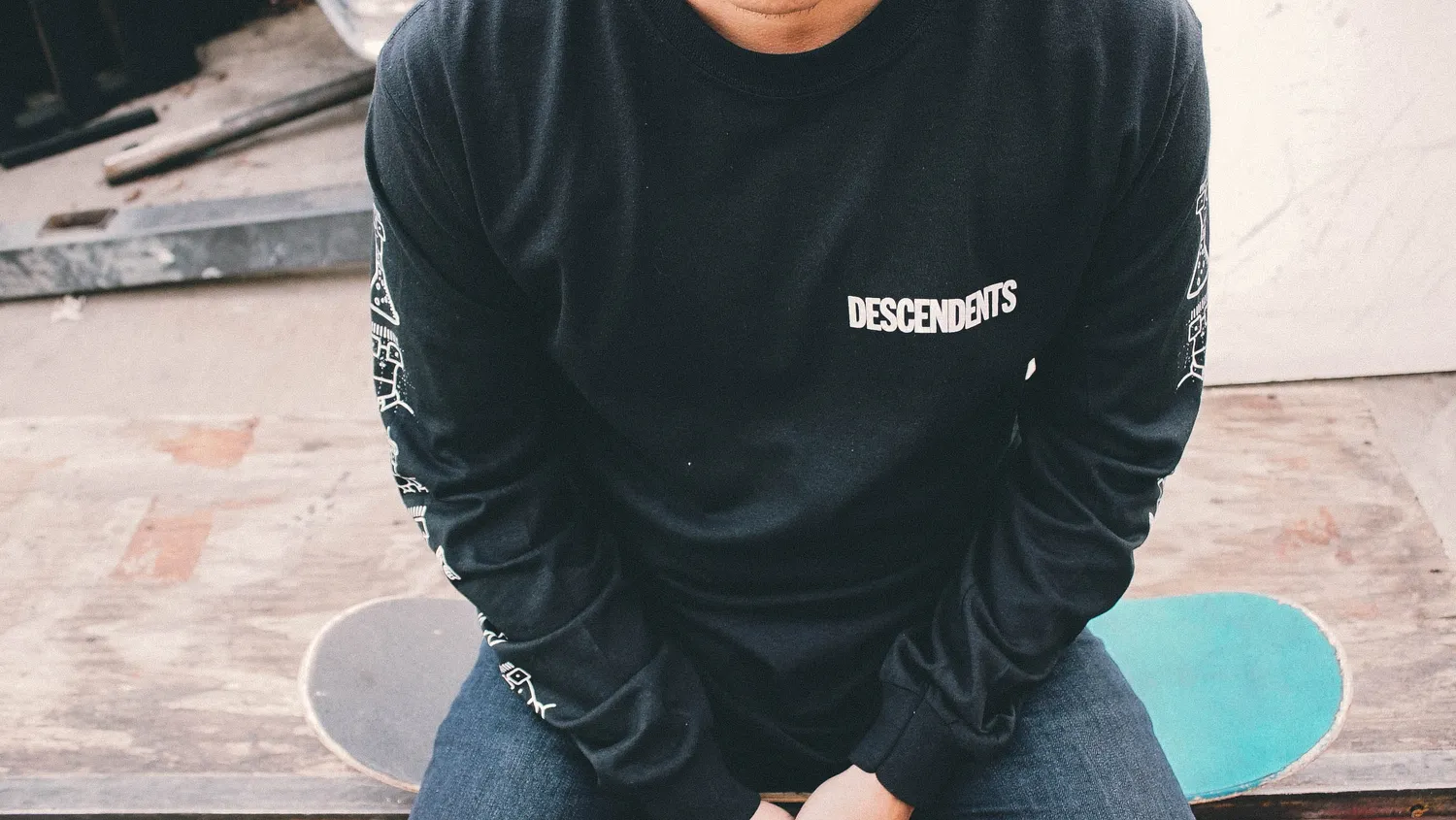 Descendents Milo Illustration longsleeve zwart katoen