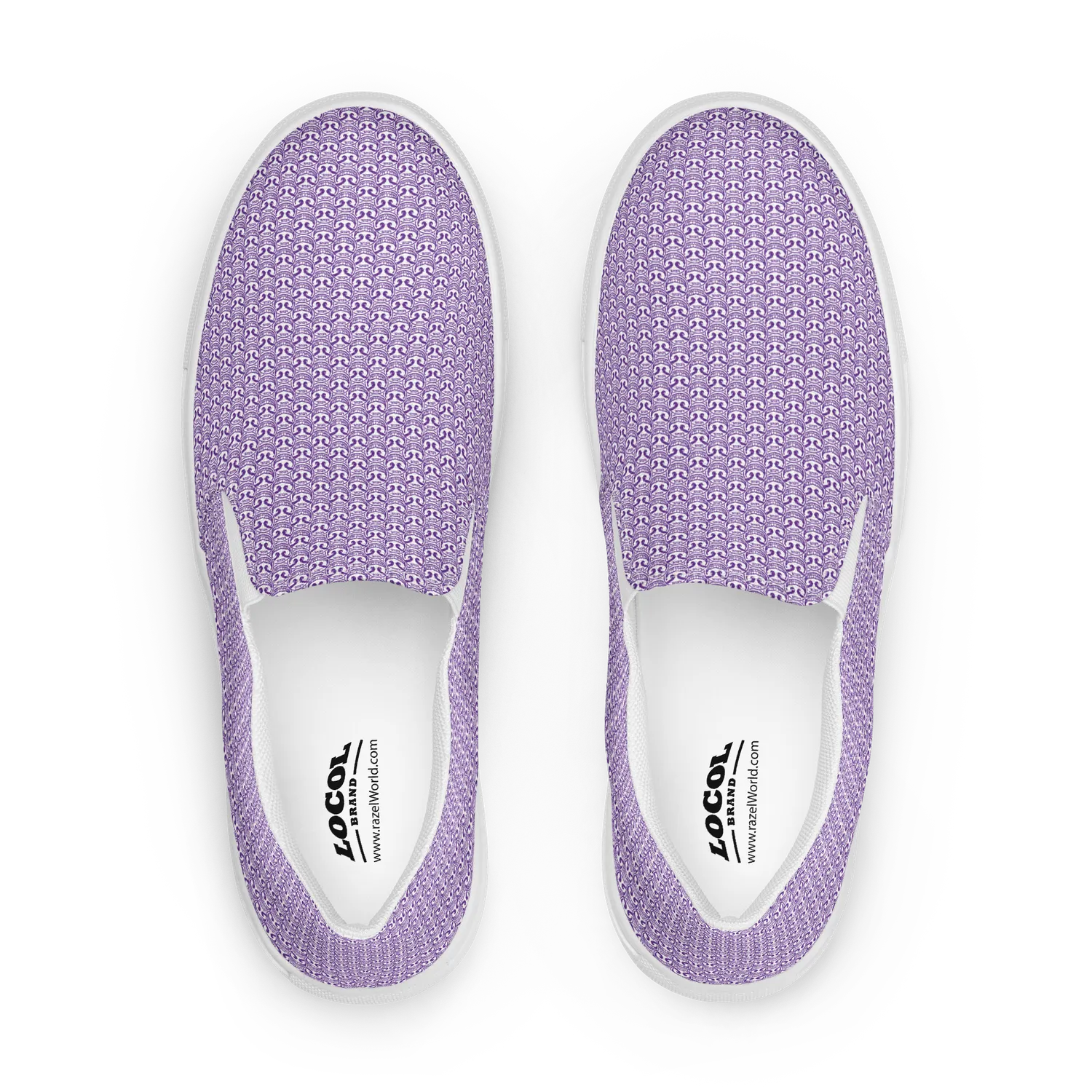 Razel Face Motif slip-ons canvas