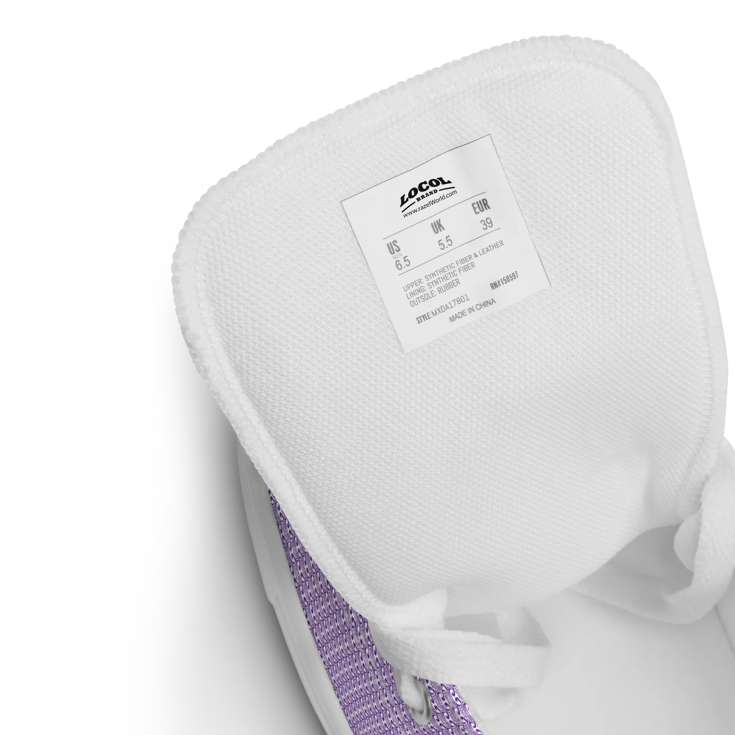 Razel Face hoge sneakers canvas zwart