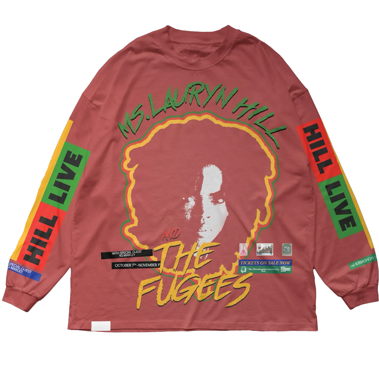 Lauryn Hill MLH x Fugees Live longsleeve zwart