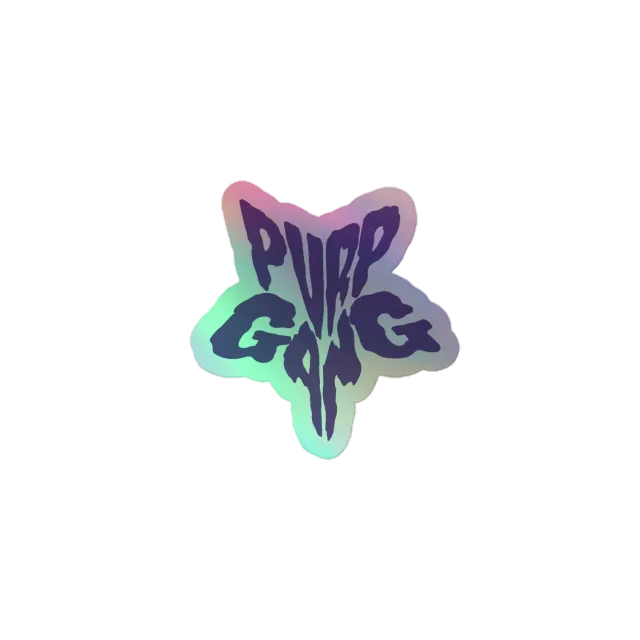 Razel Purp Gang Rock Star sticker holografisch 10 cm