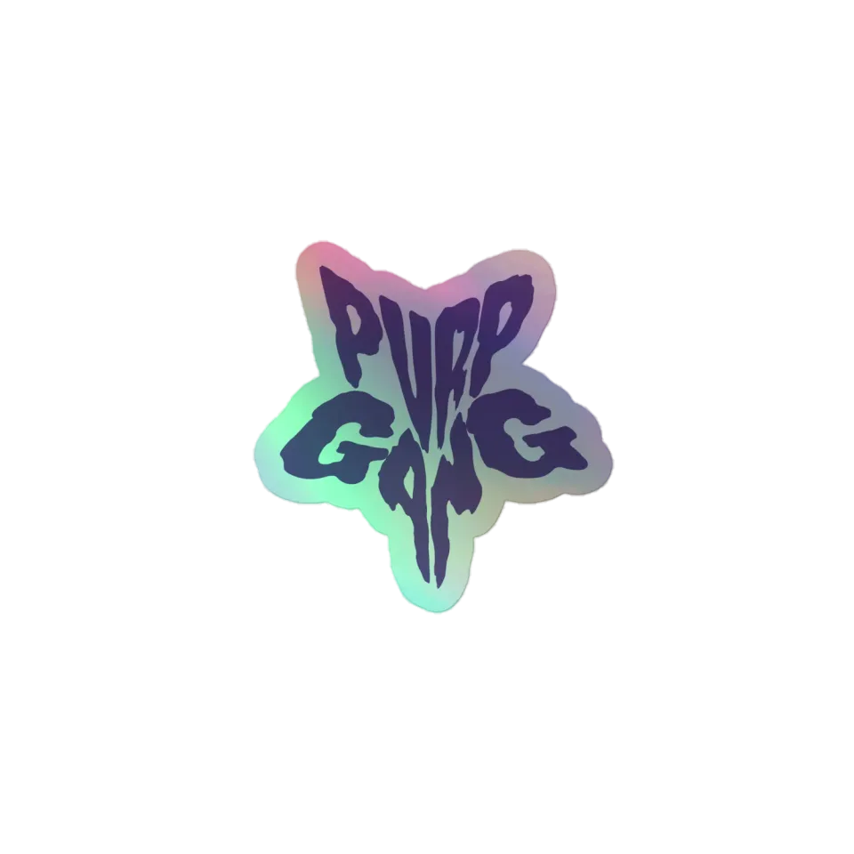 Razel Purp Gang Rock Star sticker holografisch 10 cm