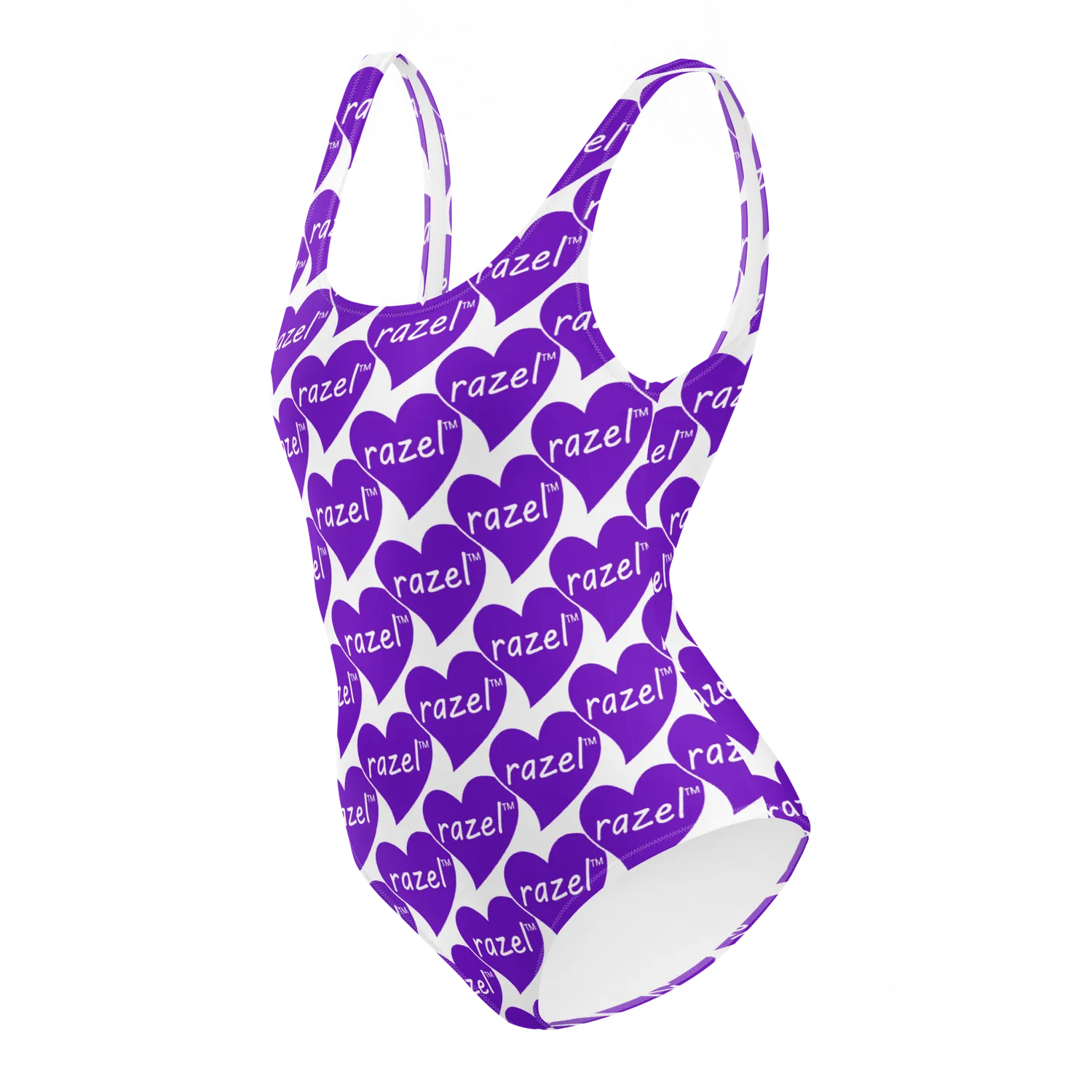 Razel Purple Hearted Motif badpak cheeky chloorbestendig