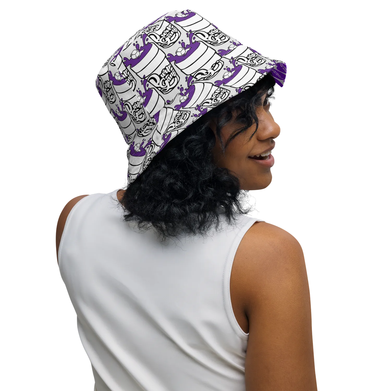 Razel Purp Gang Double Cup bucket hat omkeerbaar