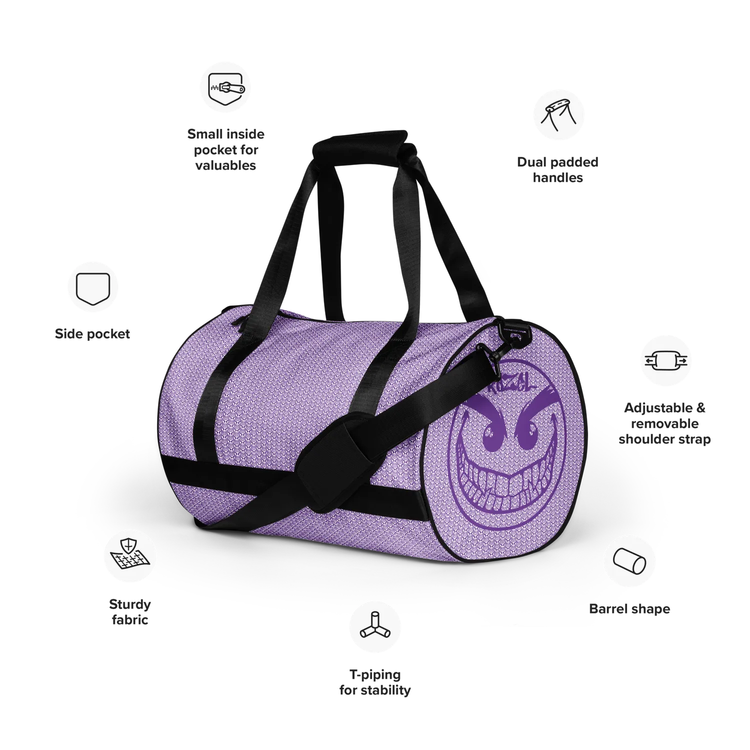 Razel Face gym bag sporttas waterafstotend zwart