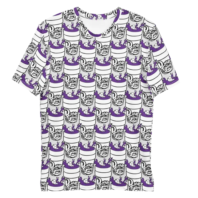 Razel Purp Gang Double Cup Motif T-shirt stretch