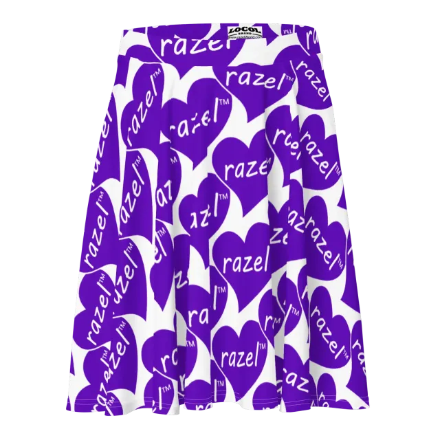 Razel Purple Hearted Zomerrok stretch print