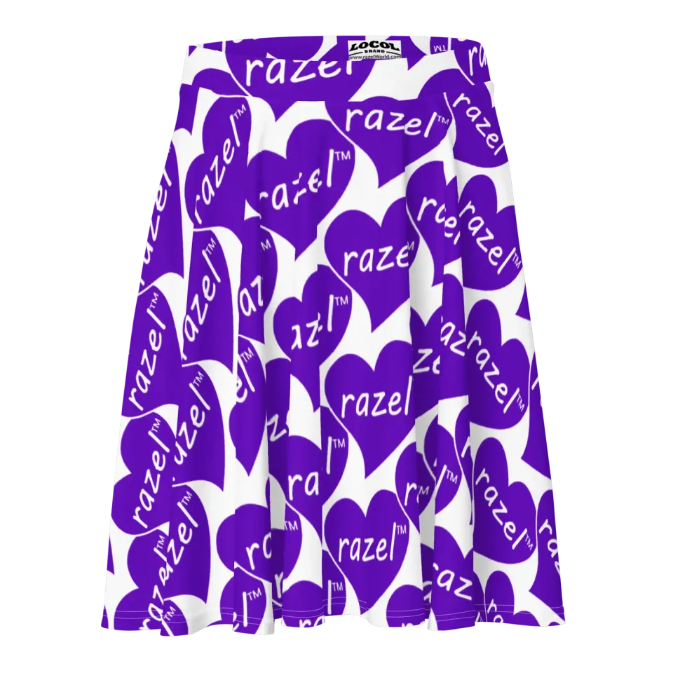Razel Purple Hearted Zomerrok stretch print