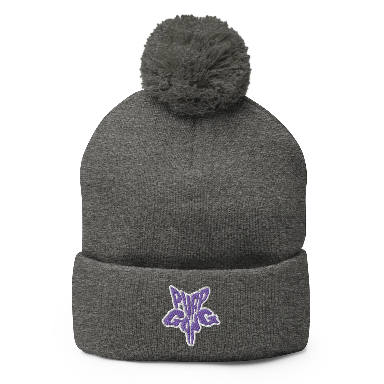 Razel Purp Gang Rock Star beanie zwart pompon