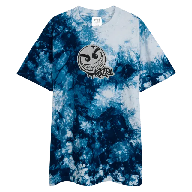 Razel Gang Drip Face Oversized Tie-Dye T-Shirt