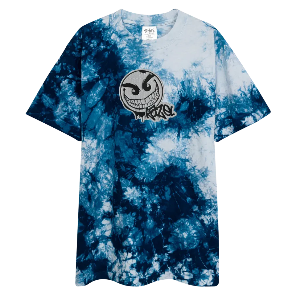 Razel Gang Drip Face Oversized Tie-Dye T-Shirt