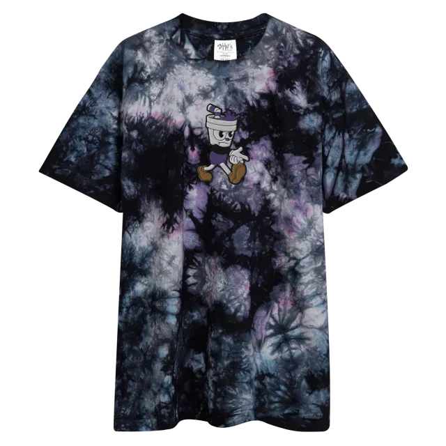 Razel Dubb Cup T-shirt oversized tie-dye katoen