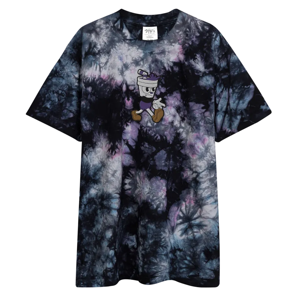 Razel Dubb Cup T-shirt oversized tie-dye katoen