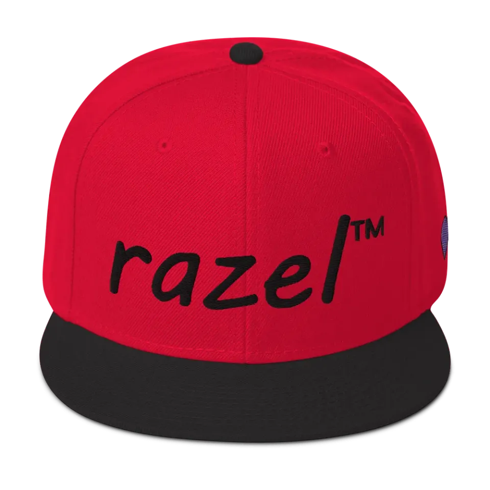 Razel Snapback pet zwart wolmix