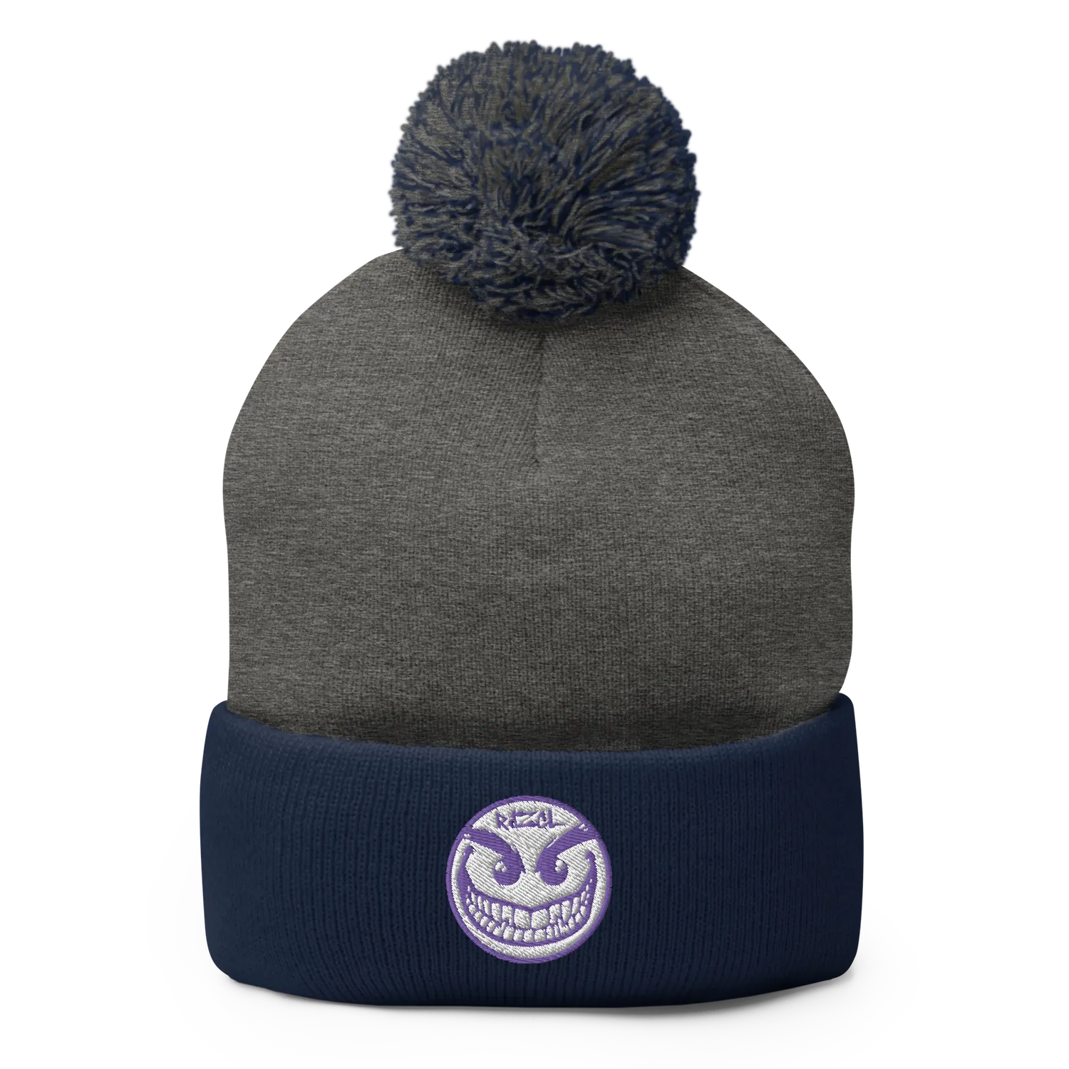 Razel Face Pom-Pom beanie muts met pompon zwart