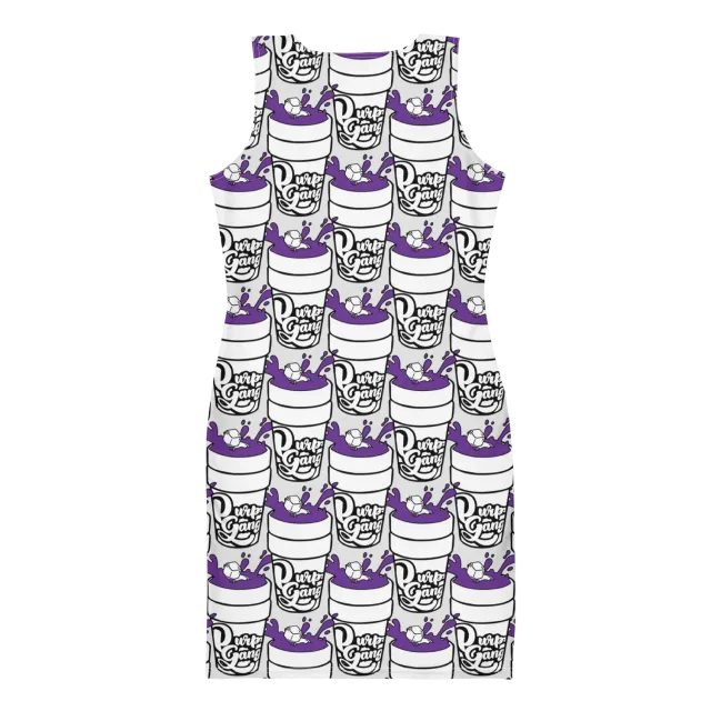 Razel Purp Gang Double Cup Classy Jurk Double Cup Motif stretch