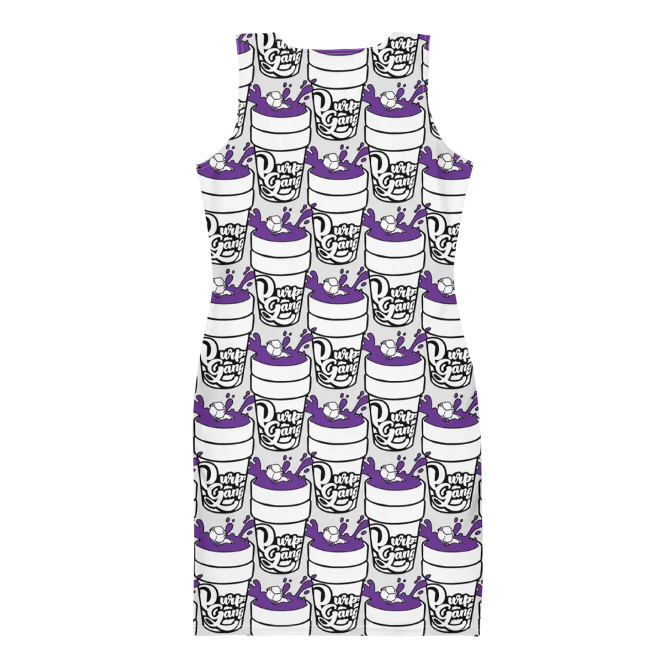 Razel Purp Gang Double Cup Classy Jurk Double Cup Motif stretch