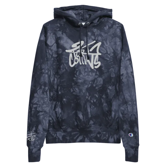 Razel Fort Collins Champion tie-dye hoodie zwart