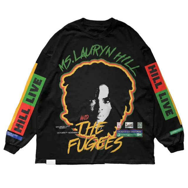 Lauryn Hill MLH x Fugees Live longsleeve zwart