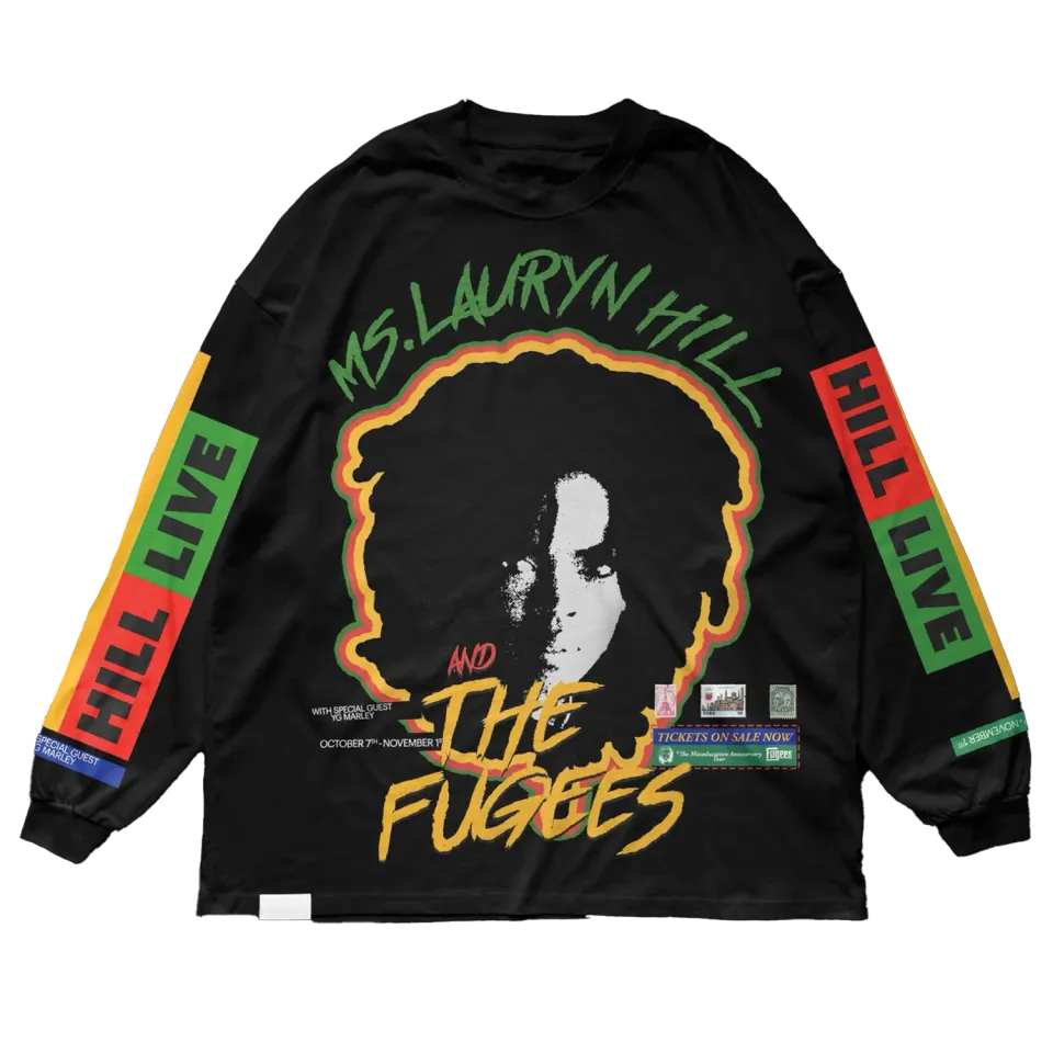 Lauryn Hill MLH x Fugees Live longsleeve zwart